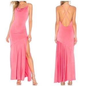 NBD Macduff Slip Maxi Dress Gown Pink
